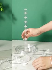 2 Tier Rotating Jewelry Display Stand Necklace Holder Jewelry Tree Stand DIY Organizer for Bracelets Necklaces Watches