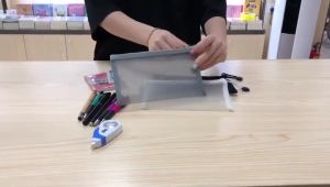 🔥chageey👍 Mesh pencil case three-dimensional large capacity ins transparent pencil case Simple and portable Pencil bag for student examination Zipper stationery bag storage bag