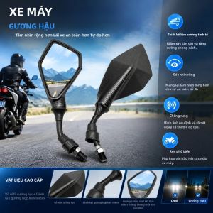 2 Chiếc Gương Chiếu Hậu Xe Máy Góc Rộng 10mm Có Thể Điều Chỉnh Gương Chiếu Hậu Xe Đạp Linh Hoạt Gương Chiếu Hậu Xe Đạp An Toàn