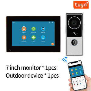 Support Graffiti APP 1080P KW06 Touch Screen WiFi Video Doorbell Video Intercom Action Detection Identity Recognition Unlocking
