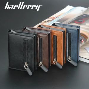 Anti RFID Credit Card Holder Minimalist Wallet Men Slim Leather ID Card Case Business Bank Cardholder Pocket Purse