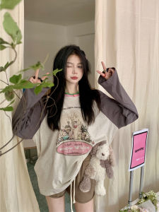 Áo Thun Nữ Tay Lửng in Họa Tiết Hoạt Hình Mùa Hè Thường Ngày Mỏng Chống Nắng Đa Năng Dễ Thương Thoải Mái Phong Cách Hàn Quốc