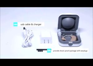 ชาร์จ 1 ครั้ง ใช้ 20 วัน เครื่องช่วยฟัง USB ชาร์จไฟได้ คุณภาพเสียง HD ไม่มีเสียงรบกวน ประสบการณ์สูงอายุ 4 ระดับ สำหรับผู้พัฒนาผลิตภัณฑ์และการสื่อสาร 4.5 ฟอง