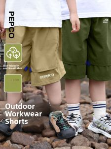Boys Quick Dry Cool Feeling Short Pants Summer Leisure Elastic Waist Childrens Workwear Thin PC Material Big Kids Trousers