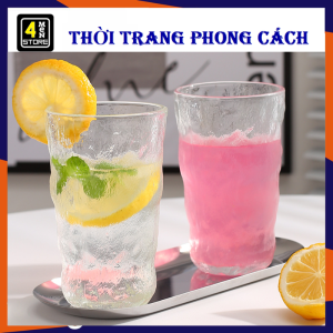 Ly Thủy Tinh Vân Đá Nhám 300ml 370ml Cao Cấp - Ly Cốc Tách Pha Lê Chịu Nhiệt Decor Bàn Sang Trọng / Cốc Uống Nước Cốc Thủy Tinh - Cốc Uống Shot