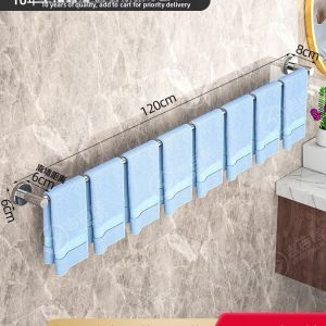 No Drilling Stainless Steel Towel Rack Long