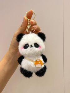 Fluffy Cute Panda Keychain