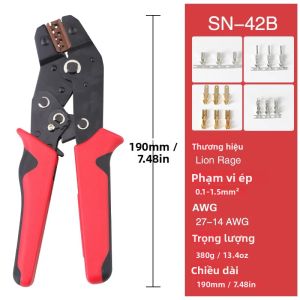 SN-42B Siết Kìm Uốn Dây Điện Dụng Cụ Đóng Đnh Cho PH2.54/Dupont 2.54/2.8/3.0/3.96/4.8/KF2510/JST Nhà Ga Thép Carbon Mini Kìm