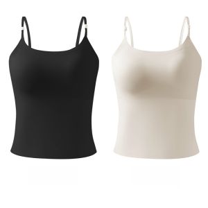 miiow | Cat Woman Strap Vest Womens Inner Wear With Chest Pad 2025 New Summer Naked Sensation Breathable Beautiful Back Base Sleeveless Top