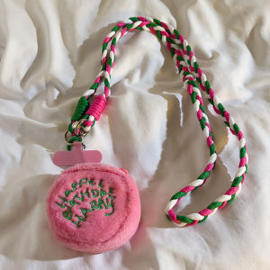 Young Adult Heart round Bag Woven Handmade Solid Crossbody Long Shoelace Suitable for Apple Huawei Xiaomi Phone Case Oppo/Vivo Mobile Phone Accessories Camera Polaroid Mobile Phone Lanyard Portable Halterneck