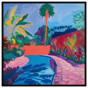 Tranh phong cảnh trừu tượng phong cách pop art tranh treo tường dán tường trang trí phòng khách nội thất. CGI-630