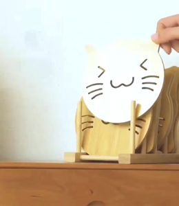 Tatakan Kayu Gelas Piring Mangkok Kayu / Hiasan Meja Alas Piring Gelas Anti Panas Bahan Kayu