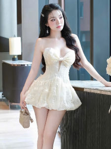 Elegant French Style Slim Fit Waist Accentuating Summer Dress