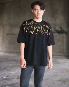 KAOS OVERSIZE PRIA BLACK GOLD DX2