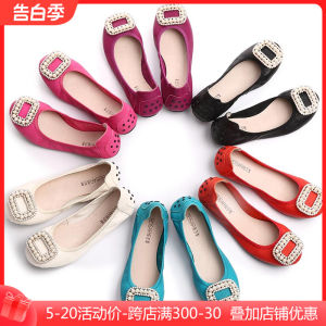 Gommino Womens Flats Flats Goatskin Foldable Ballet Shoes Flats Ballet Soft Bottom Womens Shoes Soft Leather Plus Size Womens Shoes 41-43