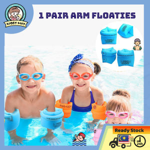 KOGGY 1 Pair adult children Inflatable Arm Swimming Ring Safety Arm Bands Float Air Sleeves Pelampung Tangan Kanak/儿童游泳安全臂环Pelampung tangan kanak-kanak kid arm float roll up swimming arm floater for kids arm floating pelampung tangan budak
