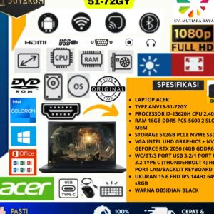 LAPTOP ACER ANV15-51-72GY