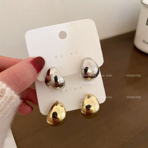 925 Silver Needle Earrings Womens Elegant Metal Hoops Simple Cool Style Trendy Ear Jewelry Original Design Love Heart Shape