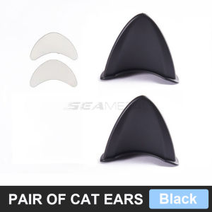 SEAMETAL Motorcycle Helmet Cat Ears Decoration Motocross Helmet Accessories Silicone Cat Ears Sticker Cosplay Party Decorative