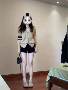 Korean Style Lazy Feel Knitted Sweater Women Loose Fit Soft Autumn New Arrival Open Cardigan Outerwear V-Neck Long Sleeve