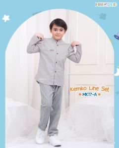 KEMEJA LENGAN PANJANG SET CELANA GREY 4 & 6 TAHUN CREAM ABU LAKI LAKI COWOK OOTD POPLIN KEMKO LINE SET BIRU MERAH COKLAT