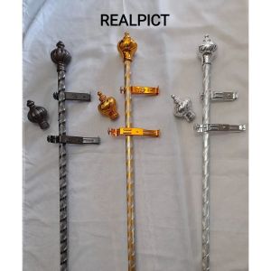 BESI GORDEN FULLSET | BATANG BESI GORDEN MINIMALIS | PAKET HEMAT BATANG BESI + 2 PCS ENCUP + 2 pcs BRIKET PENYANGGA | BESI GORDEN MURAH | RELL BESI HORDENG | BESI HORDENG KUALITAS TINGGAL PASANG