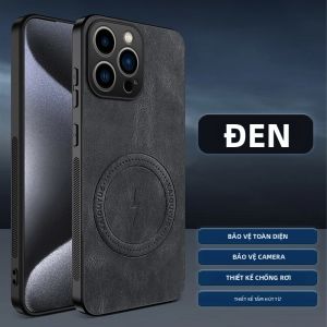 Ốp Lưng Da PU Cao Cấp EUCAGR Cho iPhone 16 Pro Max/Pro/Series Hút Từ Tính Chống Rơi Thân Thiện Với Da Vỏ Chống Sốc