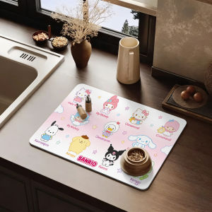 Sanrio | Sanrio Characters Collection Kitchen Drain Mat Non-Slip Rubber Base Washable Absorbent Dish Drying Pad