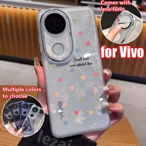 เคสสำหรับ Vivo V50 Lite V50Lite V 50 Lite 5G Vivo V50 Pro 5G Vivo V40 V30 V29 V27 Pro 5G V30e V29e V2e เคสโปร่งใสบางนิ่มใสพร้อมตัวปกป้องกล้องถ่ายรูป