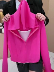 Color Block Hat T-Shirt Womens Single Wear Contrast Color Design Unique Beautiful Spring Autumn Korean Style Slim Fit Cotton Long Sleeve