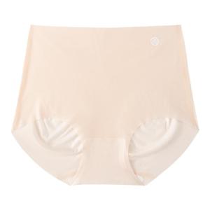 MiiOW | กางเกงชั้นในผ้าไหมน้ำแข็งไร้ตะเข็บเอวสูงสำหรับผู้หญิง กางเกงชั้นในทรงสามเหลี่ยมป้องกันแบคทีเรีย กางเกงชั้นในผ้าไหมไหมพรมบาง 2024 ใหม่