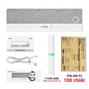 Peripage P81 Máy In Nhiệt A4 Không Mực Máy In Nhiệt Không Dây Bluetooth USB Văn Bản PDF Máy In Ảnh Tài Liệu Có Nạp Giấy Thủ Công