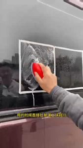 Car glass coating cleaning remover oil and dusty Kereta polish glass untuk cleaning care glass oil firm cleaning magic with sponge and washing cream 100ml