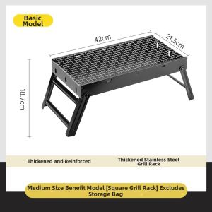 DEMING | Portable Camping Grill Stainless Steel