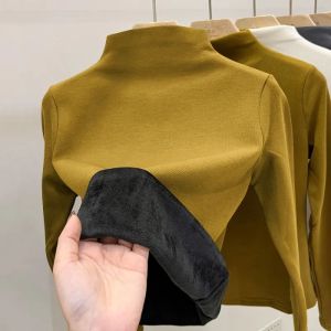 HUAXUNRAN | Áo Len Cổ Trụ Dài Một Phân Cho Phụ Nữ