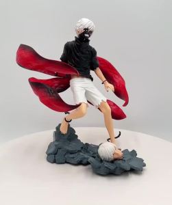 Bandai | 21cm tokyo ghoul ken kaneki anime figura kaneki ken touka kirishima figura de ação despertar estatueta modelo colecionável bonec