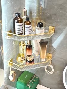 YT Bathroom Acrylic Storage Rack Kitchen Toilet Wall-mounted Corner Shelf Waterproof and Rustproof