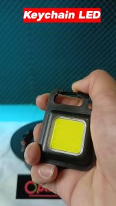 Keychain COB LED Gantungan Kunci Besi Lampu Kecil Keychain Camping Alumunium Cas USB senter