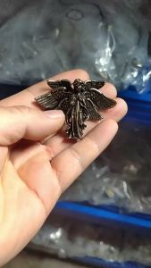 【H】Copper Six Winged Angel Love Cupid Statue Small Ornament Brass Angel Figurines Desktop Decoration Home Decor Accessories