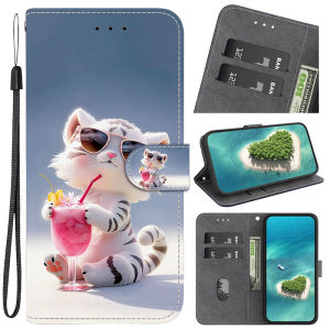 Magnetic Leather Cases For Samsung Galaxy A26 A25 A16 A24 A23 A22S A14 A15 A13 A12 4G 5G LTE Flip Painted Pattern Wallet Cover
