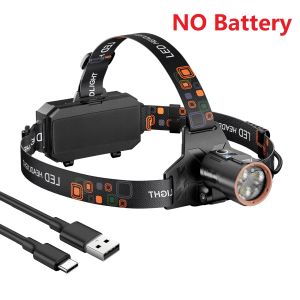 2600000LM High Power LED Headlamp Rechargeable Headlight 18650 Head Flashlight Fishing Hunting Head Torch With Red Warning Light