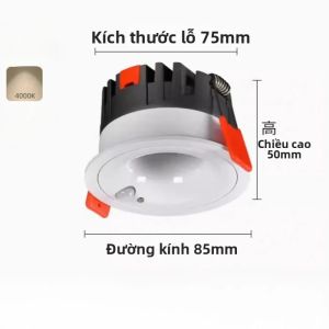 Đèn Trần LED JOYINLED 9W Màu Đen/trắng Có Cảm Biến Chuyển Động Đèn COB Chống Chói Bằng Nhôm Nhẹ 4000K
