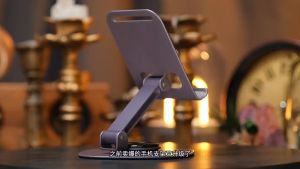 360 องศาพับได้ ปรับได้ สำหรับไลฟ์สด แท็บแล็ตไอแพด | ที่ตั้งโทรศัพท์มือถือ ขาตั้งหมุน อุปกรณ์เสริมสวยใส