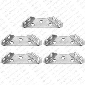 KAK 5/10PCS Stainless Steel Corner Bracket 90° Triangle Reinforced Angle Bracket Furniture Support Bracket for Bed Table Chair