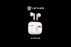 AIR46 - Handsfree Bluetooth LENYES ORIGINAL AIR-46 TWS Earphone Classic Rock Headset Wireless Bluetooth 5.1 Earbuds Hifi Stereo Heavy Bass