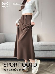 Váy công sở nữ MiiOW bằng polyester dáng chữ A đuôi cá