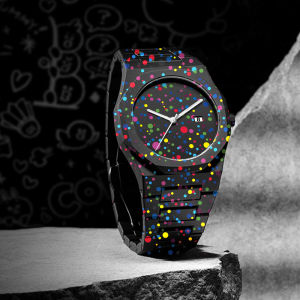Creative Design Poly Dot Watch Mens Fashion Sports Quartz Watch Colored Paint Watch Polycarbonate Waterproof Focus on Women