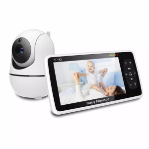 Máy Theo Dõi Trẻ Em Không Dây 5 Inch HD 1080P Với Camera Âm Thanh Zoom 4X Pin 22 Giờ Phạm Vi 1000ft Đàm Thoại 2 Chiều Cảm Biến Nhiệt Độ Nhạc Ru - An Ninh Không Dây Cho Sự Yên Tâm