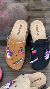 Elegant Cute Cartoon Korean Clog Sandals For Women Non Slip Wear Resistant Adjustable Buckle Breathable Beach Casual Shoes