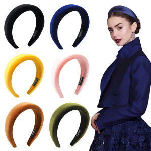 Băng Đô Quấn Tóc Nhung Vàng Phong Cách Châu Âu Nữ Phụ Kiện Thời Trang Tóc Sang Trọng Vòng Xuyên Biên Giới Tươi Ngoài Giá